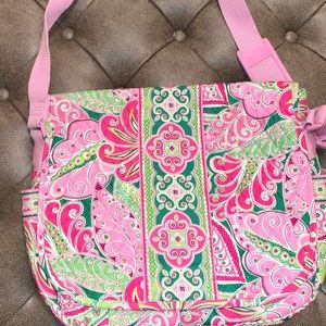 Vera Bradley Messenger Pinwheel Pink